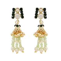 Etnico Gold Plated Traditional Kundan & Mint Beads Multistrand Necklace With Earrings, Maang Tikka & Finger Ring Set For Women (ML320Min)men/Girls (ML319G) (Copy)