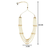 Etnico Multistrand Pearl Necklace/Dulha Moti Mala/Maharaja Haar/Groom Necklace For Men (MLP45W)