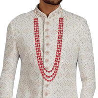 Etnico Multistrand Pearl Necklace/Dulha Moti Mala/Maharaja Haar/Groom Necklace For Men (MLP46M)