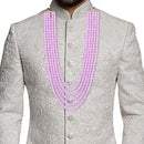 Etnico Multistrand Pearl Necklace/Dulha Moti Mala/Maharaja Haar/Groom Necklace For Men (MLP49Pu)