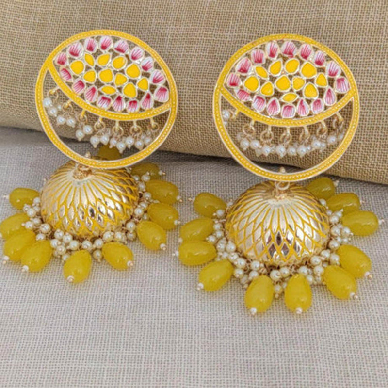 Darshana Jewels Meenakari Jhumki Earrings