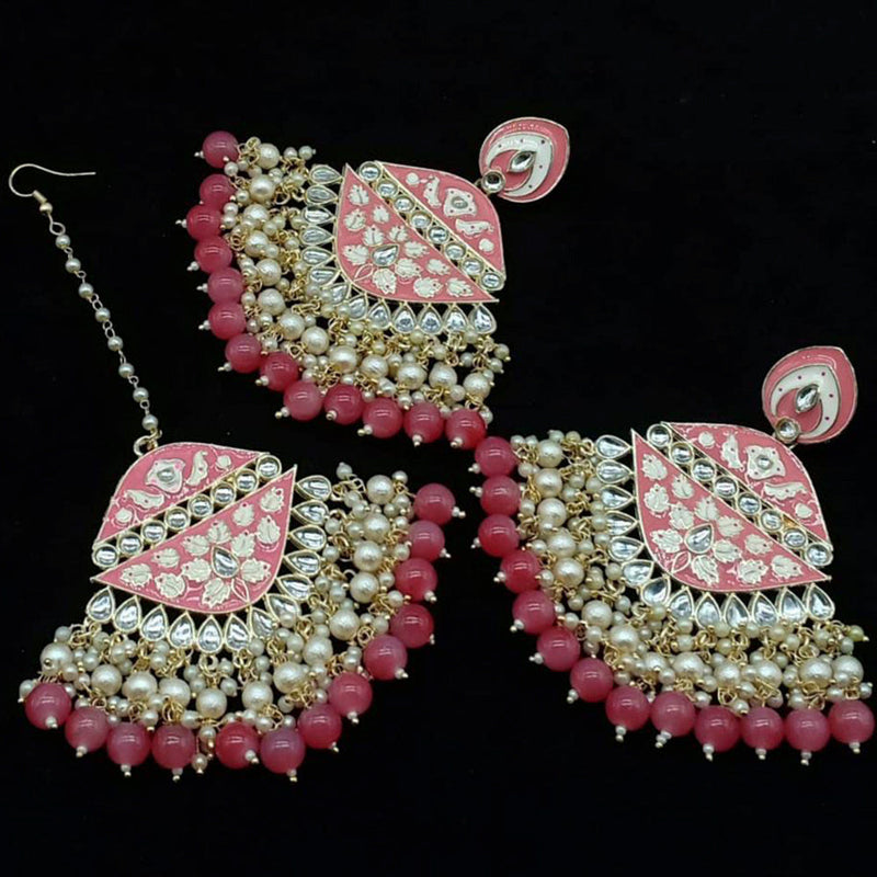 Darshana Jewels Meenakari And Kundan Kanchain Earrings