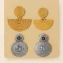 Wearhouse Fashion 2 Tone Plated Pota Stone And Pearls Dangler Earrings