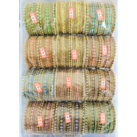 Shree Asha Bangles Premium Multi-Color Austrian Stone Designer Bangles Set (Pack of 12)