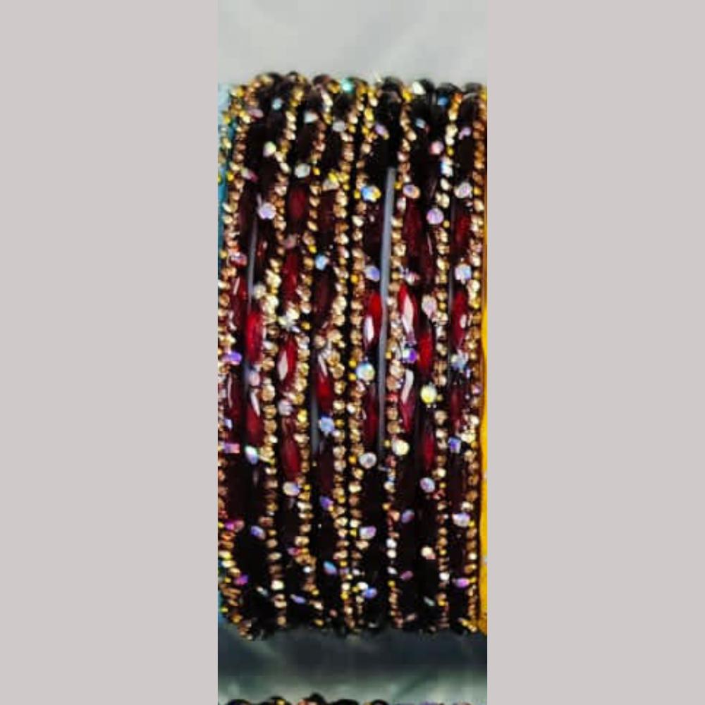 Chitra Bangles Multi Color Glass Bangle (12 Piece In One Box)