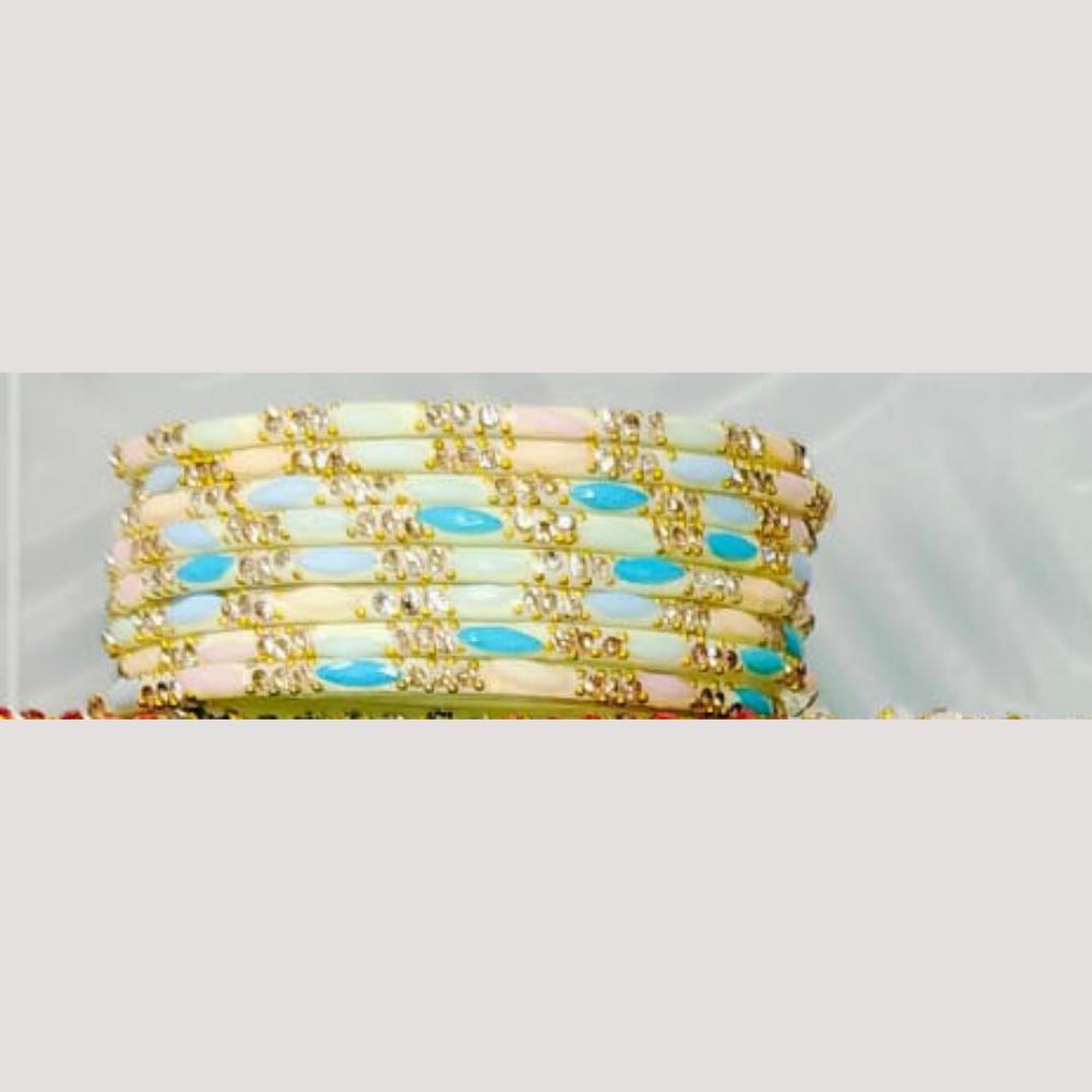 Chitra Bangles Multi Color Glass Bangle (12 Piece In One Box)