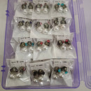 Urthn Black Plating Stylish Crystal Stone And Beads Butterfly Studs Earrings 