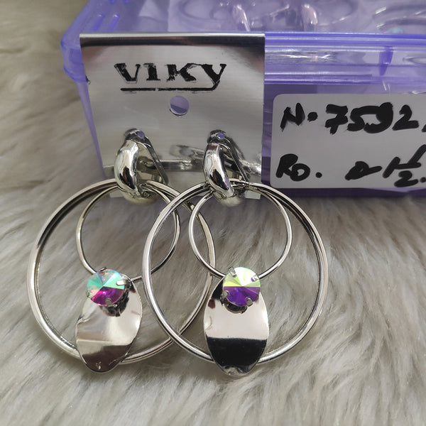 Viky Silver Plated Dangler Earrings