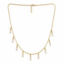 EtnicoFashion Gold Plated Crystal Drop Necklace for Women Stylish Trendy Chain Necklace (N006W)