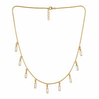 EtnicoFashion Gold Plated Crystal Drop Necklace for Women Stylish Trendy Chain Necklace (N006W)