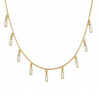 EtnicoFashion Gold Plated Crystal Drop Necklace for Women Stylish Trendy Chain Necklace (N006W)