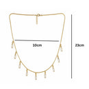 EtnicoFashion Gold Plated Crystal Drop Necklace for Women Stylish Trendy Chain Necklace (N006W)
