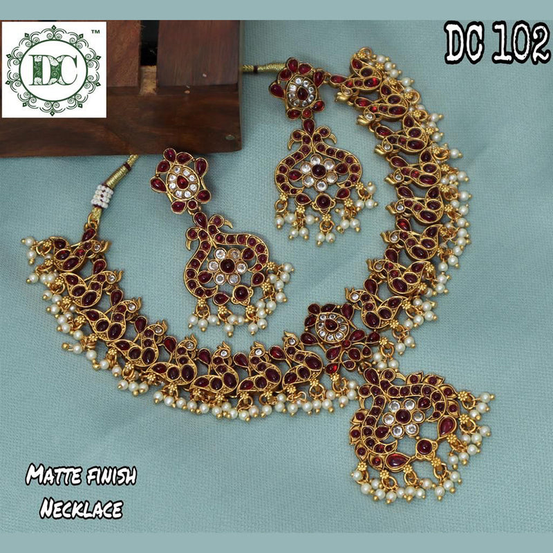 Diksha Collection Gold Plated Necklace Set