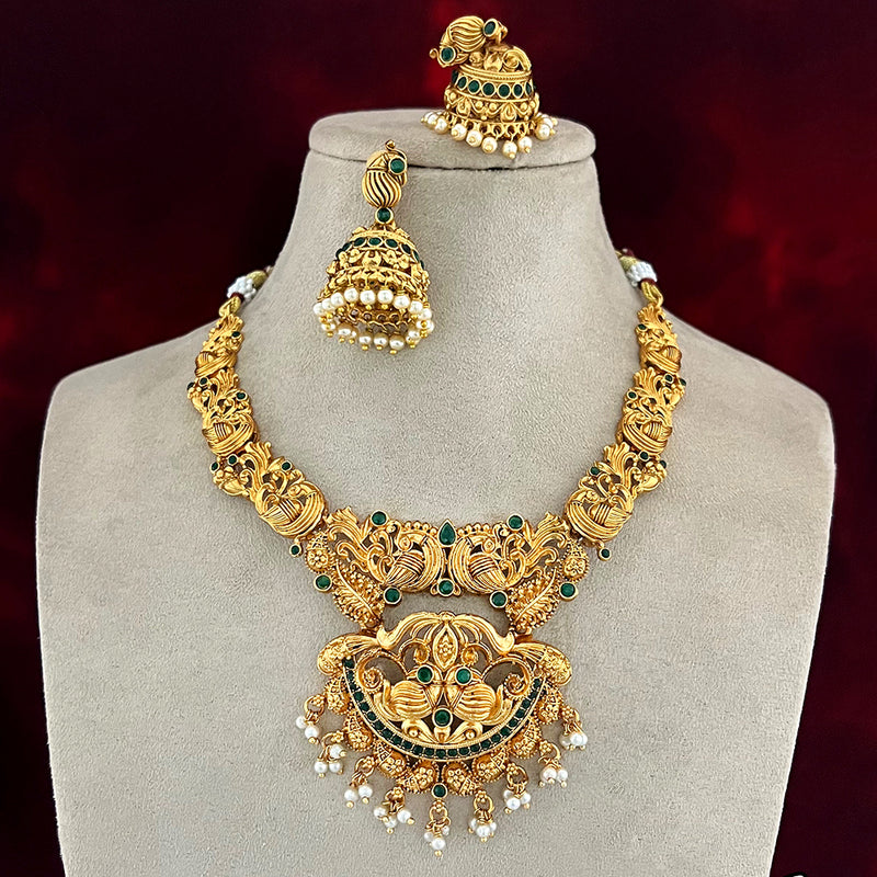 Diksha Collection Gold Plated Necklace Set