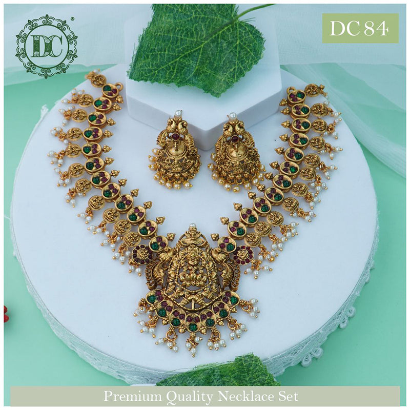 Diksha Collection Gold Plated Temple Necklace Set