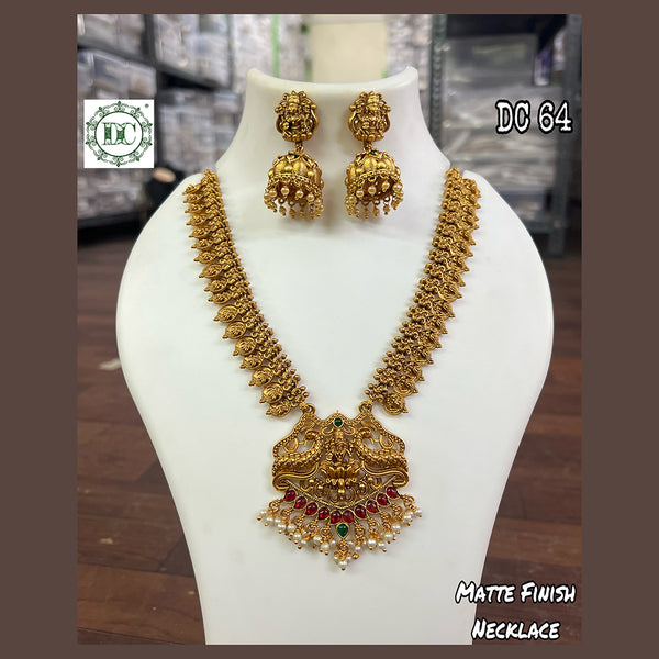 Diksha Collection Gold Plated Temple Necklace Set