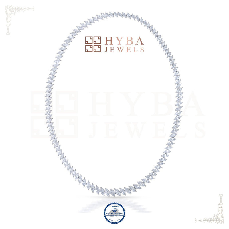 Classic Marquise Cut Solitaire Necklace By Hyba Jewels