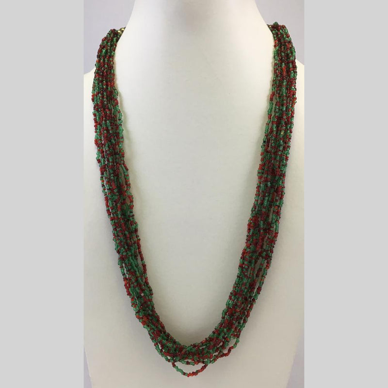 Banaras Beads Multi Layer Pearls Long Necklace