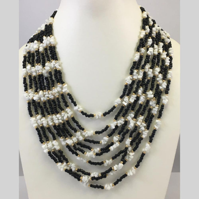 Banaras Beads Multi Layer Beads Long Necklace