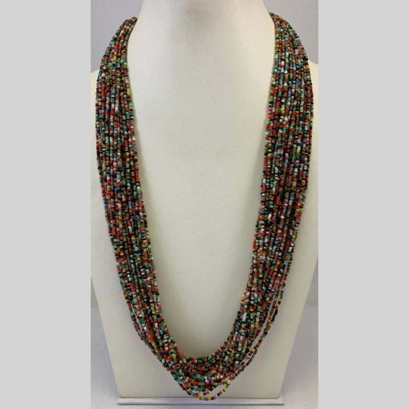 Banaras Beads Multi Layer Pearls Long Necklace