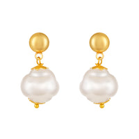 Mahi Elegant Artificial Pearl & Gold-Tone Beaded Designer Necklace with Matching Earrings for Women and Girls (NL1103866G)