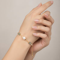 Mahi Gold-Plated Lightweight Delicate Artificial Pearl & Multicolor Crystal Bead Necklace Set for Women and Girls (NL1103869G)