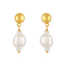 Mahi Gold-Plated Lightweight Delicate Artificial Pearl & Multicolor Crystal Bead Necklace Set for Women and Girls (NL1103869G)