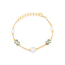 Mahi Gold-Plated Lightweight Delicate Artificial Pearl & Multicolor Crystal Bead Necklace Set for Women and Girls (NL1103869G)