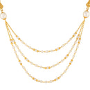 Mahi Traditional Multicolor Beaded Layered Artificial Pearl Gold Plated Necklace Set for Women (NL1103872G)