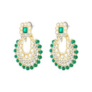 Mahi Ethnic Wedding & Festive Wear Green Kundan & Mirror Stone Bridal Choker Jewellery Set with Earrings & Maang Tikka Necklace Set for Women (NL1108127GGre)