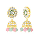 Mahi Ethnic Wedding & Festive Wear Colurful Kundan & Glass Beads Bridal Choker Jewellery Set with Earrings & Maang Tikka Necklace Set for Women (NL1108129GMul)