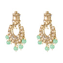 Mahi Traditional Kundan & Glass Beads Choker Jewellery Set with Earrings & Maang Tikka Necklace Set  for Women & Girls (NL1108134G)