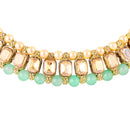 Mahi Traditional Kundan & Glass Beads Choker Jewellery Set with Earrings & Maang Tikka Necklace Set  for Women & Girls (NL1108134G)