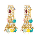 Mahi Traditional Kundan Choker Necklace Set for Women | Bridal Jewellery with Multicolor Beads | Wedding Choker Necklace with Earrings & Maang Tikka Jewellery Set (NL1108142GMul)