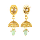 Mahi Traditional Gold Plated Choker Necklace Set with Earrings for Women | Kundan & Bead Work Temple Jewellery | Bridal & Festive Wear (NL1108144G)