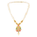 Mahi Traditional Multicolor Kundan & Artificial Pearl Beaded Floral Necklace Set with Earrings for Women & Girls | Ethnic Jewellery Set for Wedding & Festive Wear (NL1108145GMul)