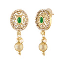 Mahi Traditional Kundan Multilayer Choker Necklace Set with Kundan & Artificial Pearls for Women | Bridal & Ethnic Jewellery with Earrings (NL1108146GGre)