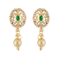 Mahi Traditional Kundan Multilayer Choker Necklace Set with Kundan & Artificial Pearls for Women | Bridal & Ethnic Jewellery with Earrings (NL1108146GGre)