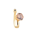 Etnico Clip on Golden Nose pin without Hole Non Piercing Pressing Type Nose Pin Stud for Women (Gold)
