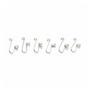 Etnico Silver Plated Cubic Zirconia American Diamond Clip On Non Piercing Pressing Type Nose Pin/Stud Combo Pack For Women (NL193S-CO)