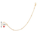 Etnico Gold Plated Nose Ring/Nath without piercing with Chain For Women (NL44Q)