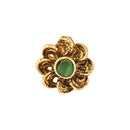 Etnico Gold Plated Traditional Clip On Nose Pin Without Piercing For Women And Girls