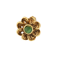 Etnico Gold Plated Traditional Clip On Nose Pin Without Piercing For Women And Girls
