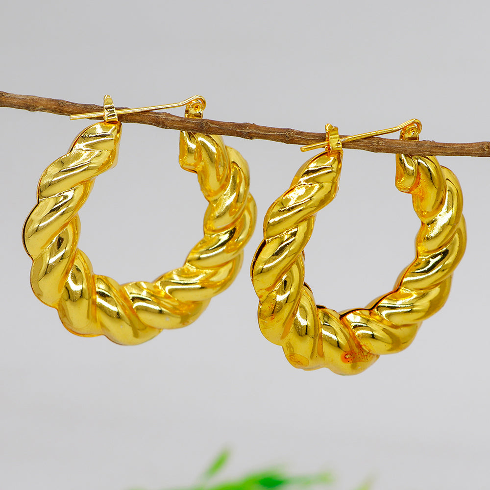 Mahavir Gold Plated Dangler Earrings