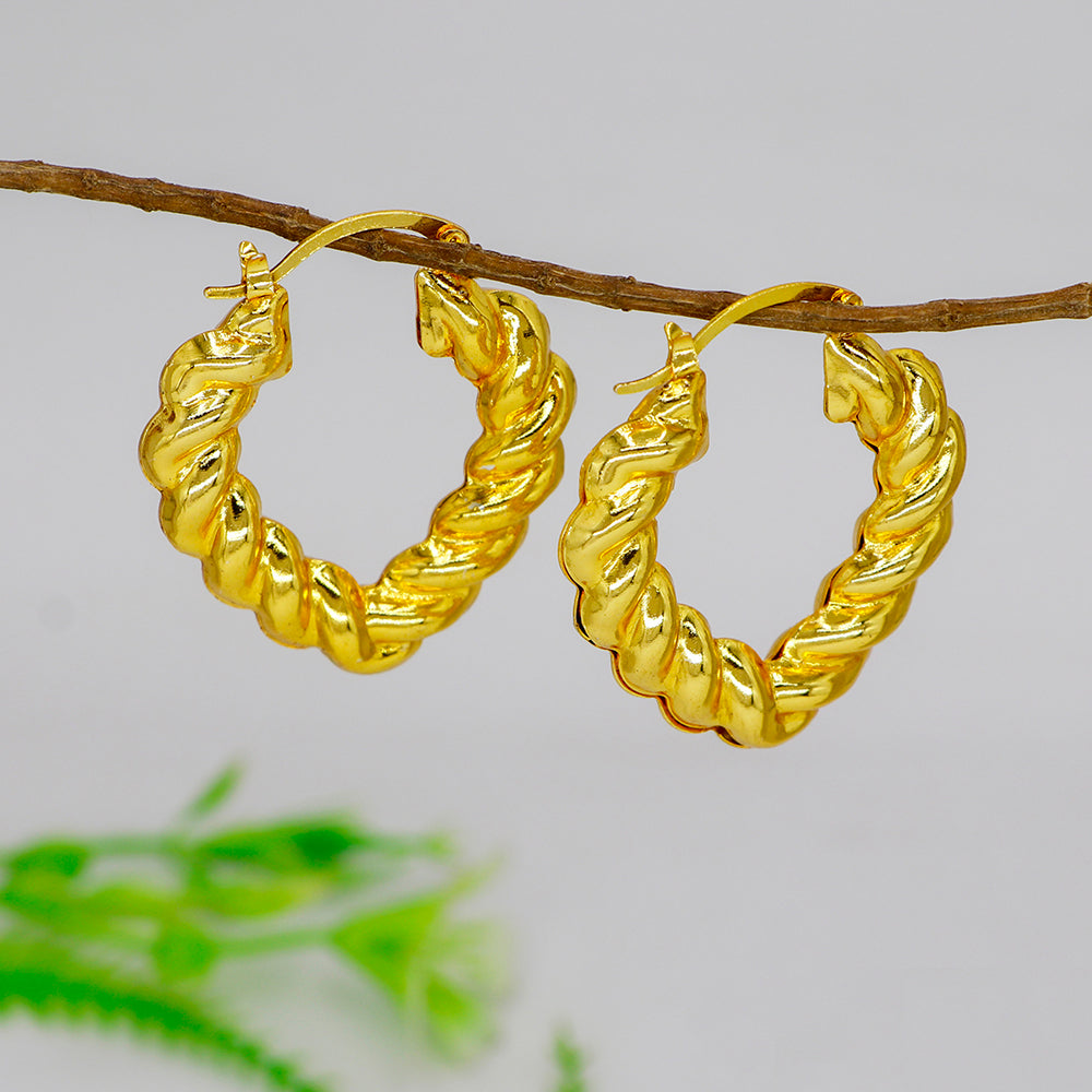 Mahavir Dye Gold Plated Dangler Earrings