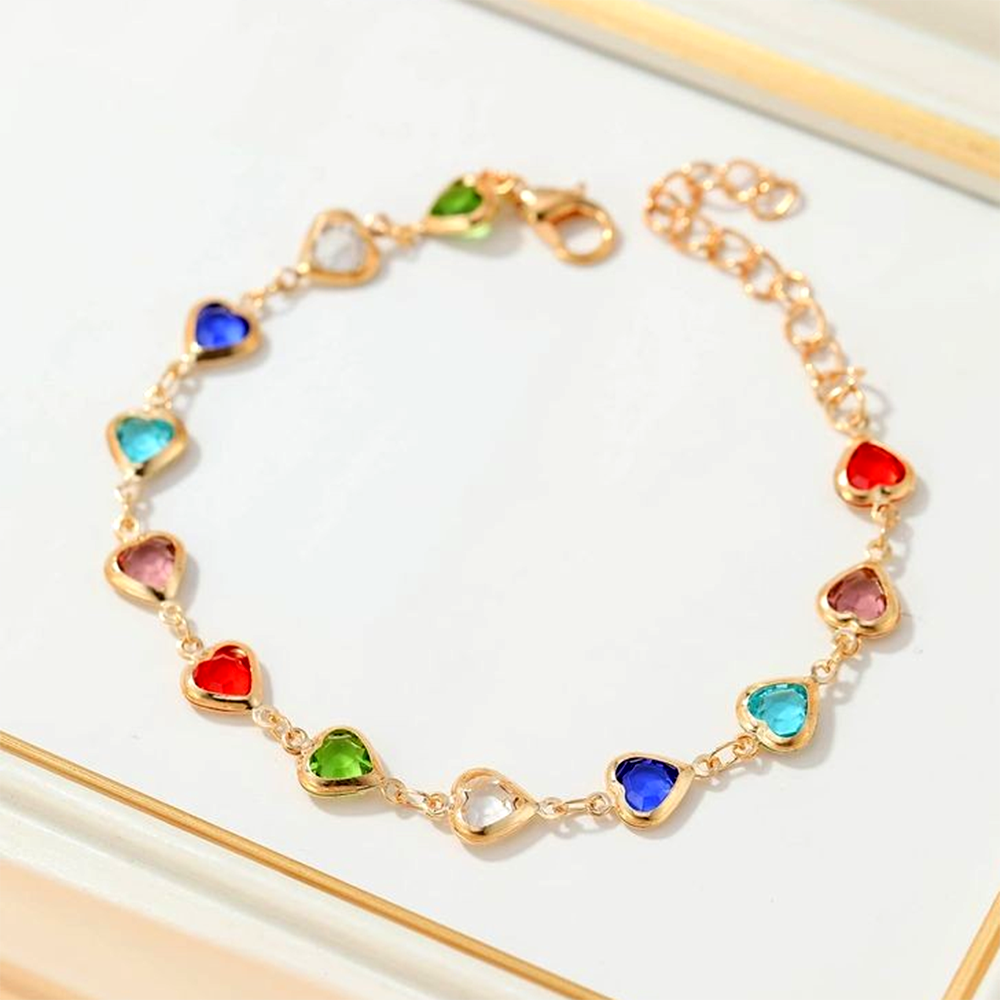 Mahavir Gold Plated Crystal Stone Adjustable Bracelet