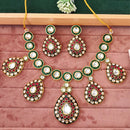 Js Fashion  Kundan Jewellery High Gold Polish Kundan Stone Party Wear Necklace Set