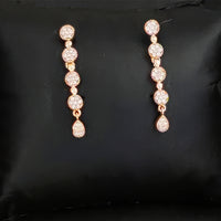 Js Fashion Delicate Rose Gold Plated Austrian Stone Necklace Set