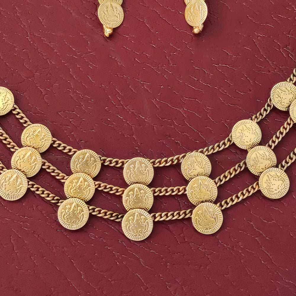 Js Fashion Graceful Temple Necklace Set