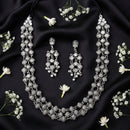 Js Fashion Oxidized Silver Beaded Designer Necklace Set